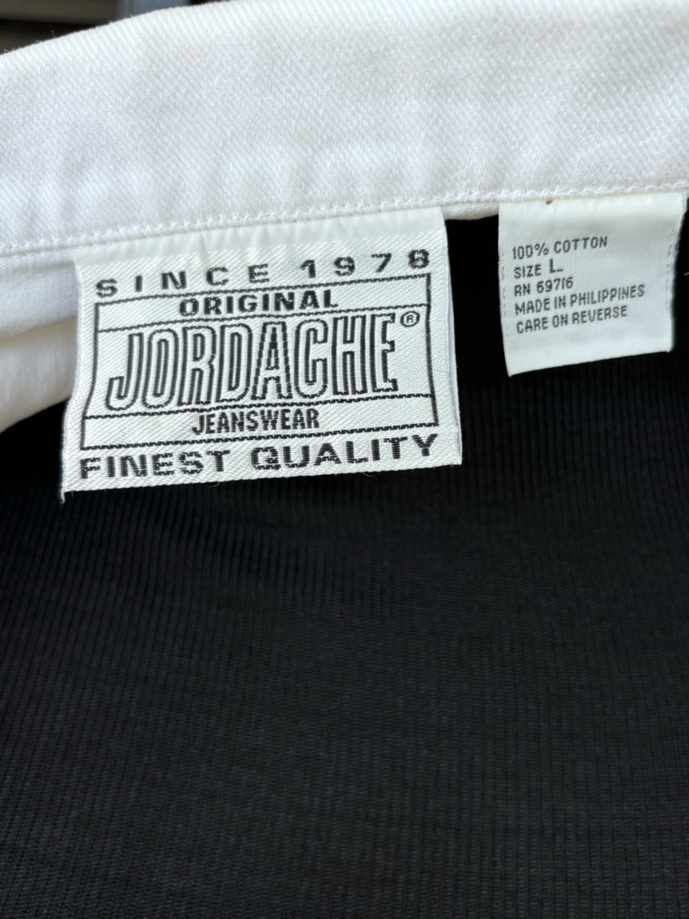 Vintage Womens 80s Jordache White Denim Blazer Jacket size Large ECU Retro - Picture 2 of 8